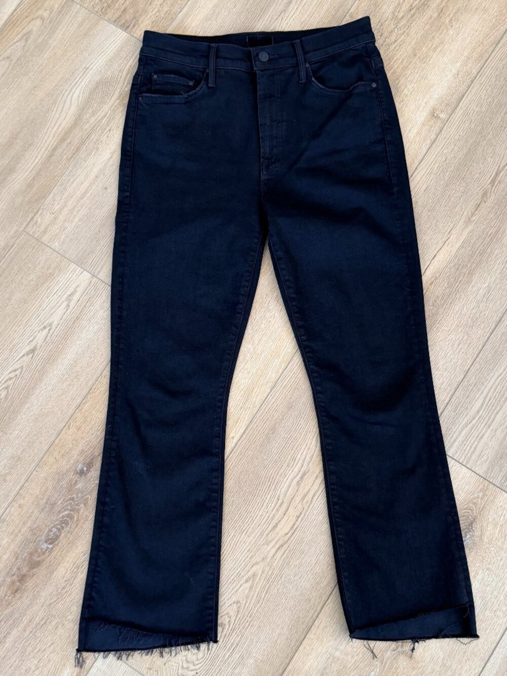 MOTHER THE INSIDER CROP STEP FRAY NOT GUILTY BLACK 29